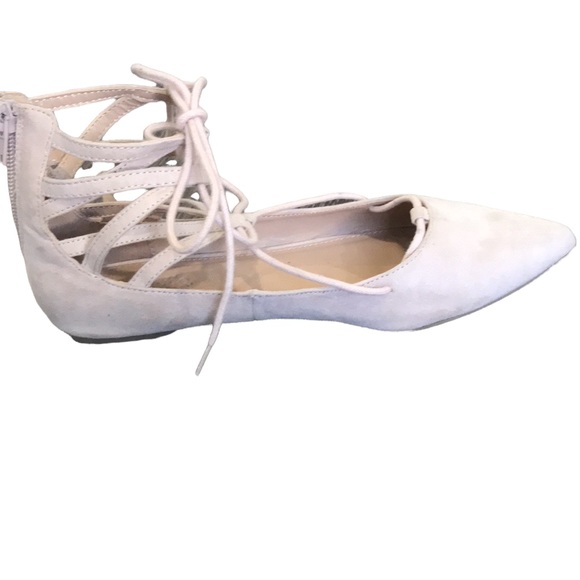 Charlotte Russe blush pink lace up ballet flats sz 7 (fits like a size 6) - Picture 2 of 9